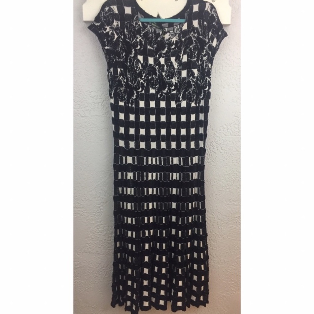 Anthropolgie troubadour black and white dress